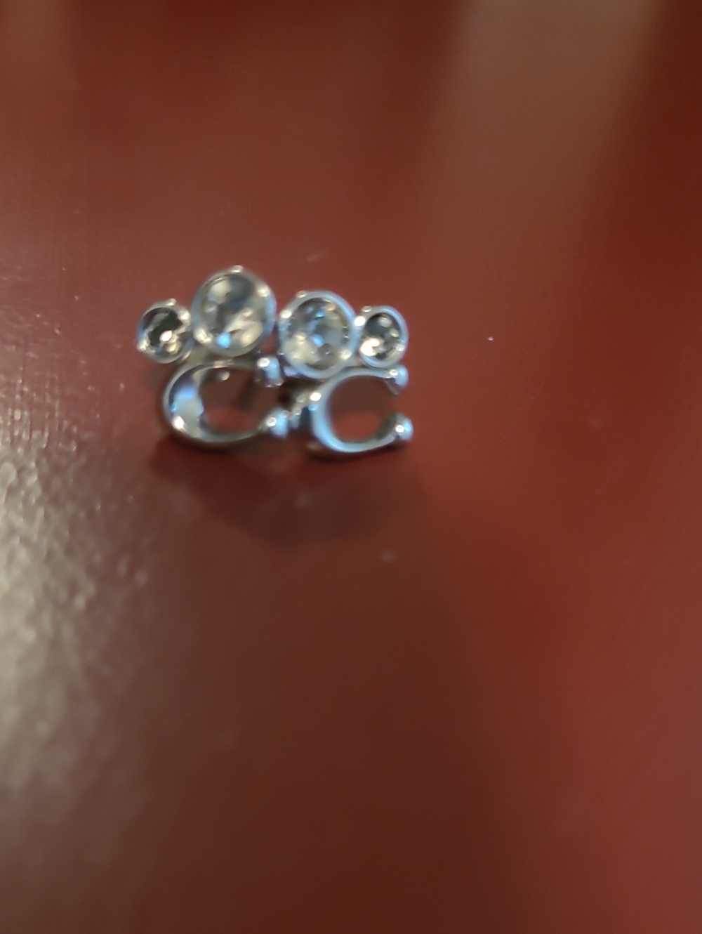 Coach Signature "C" Silver Stud Earrings
